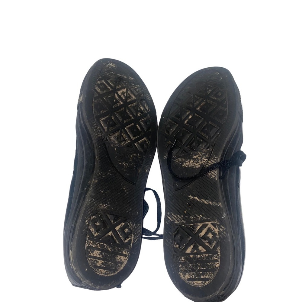 Converse Chuck Taylor All Star Leather Black Hi High Top Shoes Size 14 sneakers - Picture 4 of 6